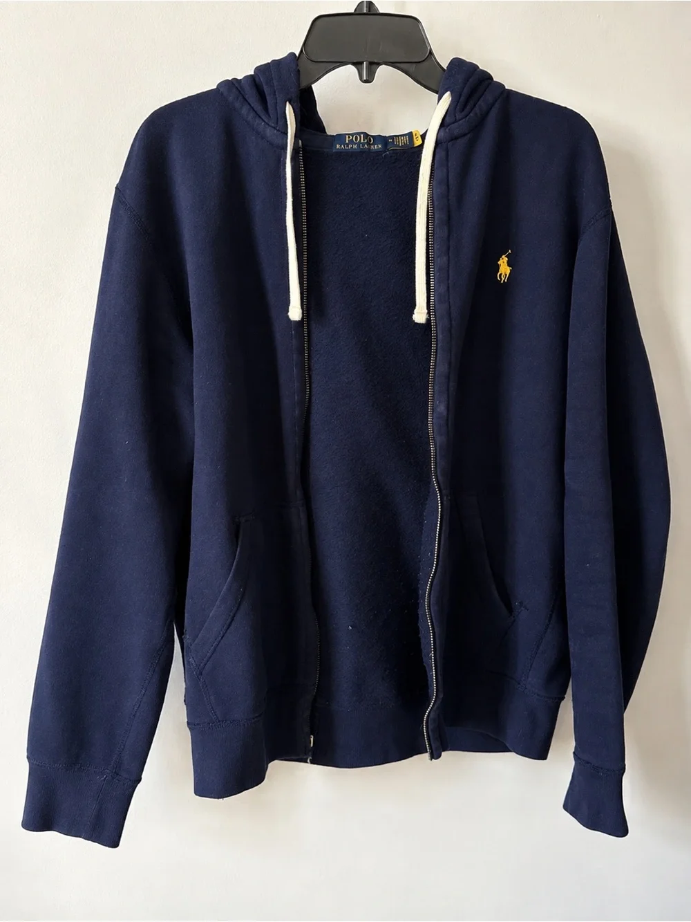 Ralph Lauren Navy Zip-Up Hoodie with Embroidered Pony